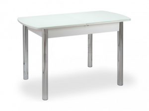 Чикаго СТ (6191) стол, ноги прямые хром Белый